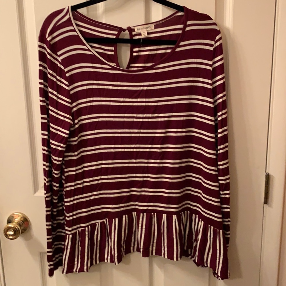 NWT Long Sleeve Striped XL Top